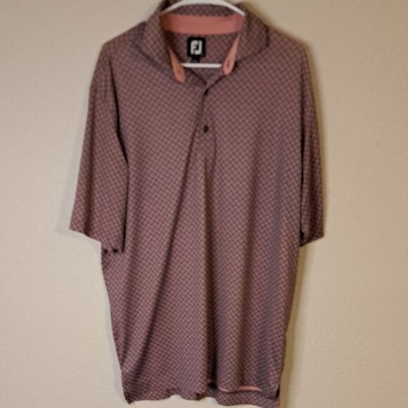 FootJoy Men's Coral Polo Shirt size large - Picture 1 of 6